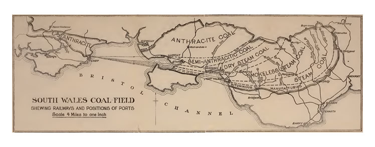'South Wales Coal Field - shewing railways and positions of ports' 