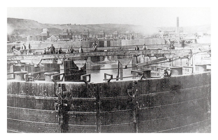 Construction of Penarth Dock - 1865