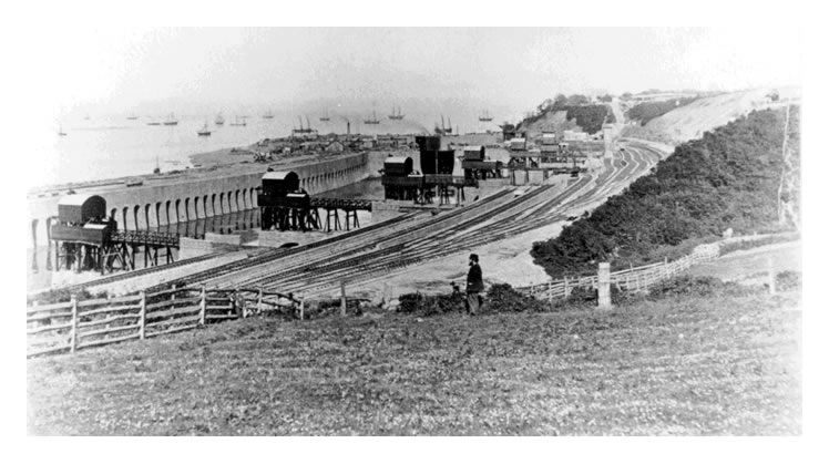 1865 - A glimpse at the modern age with the docks filling - building Penarth Dock
