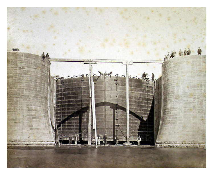 1865 - No 1 - Penarth Docks - Entrance to the lock from the dock
