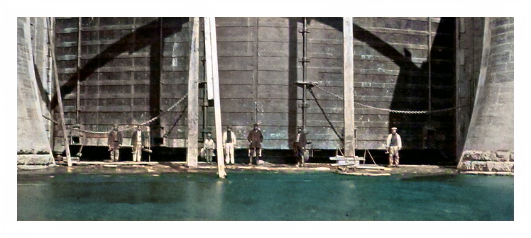 1865 - No 1 - Penarth Docks - Entrance to the lock from the dock