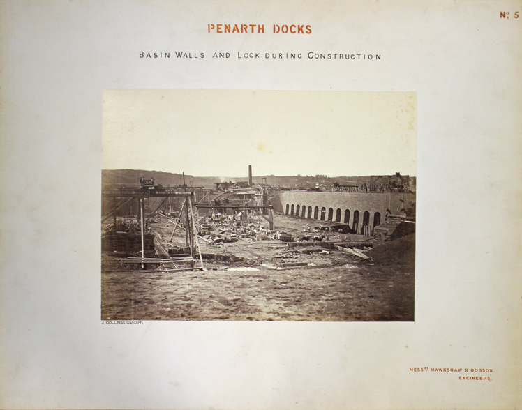 No 5 - Basin walls and lock during construction. 