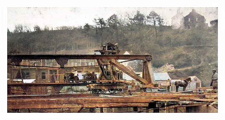 No 18 - Work in progress outside the sea entrance and inside the dam. 
