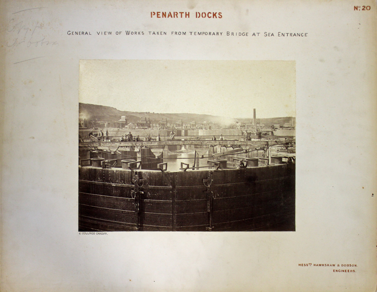 No 20 - General view of the woks taken from temporary bridge at sea entrance. 
