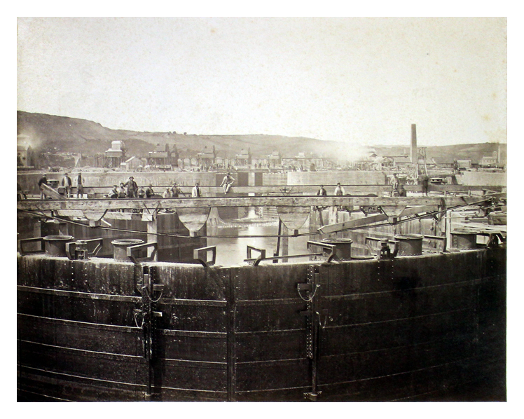 No 20 - General view of the woks taken from temporary bridge at sea entrance. 