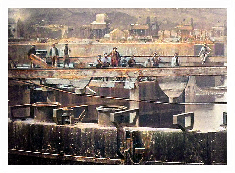 No 20 - General view of the woks taken from temporary bridge at sea entrance. 
