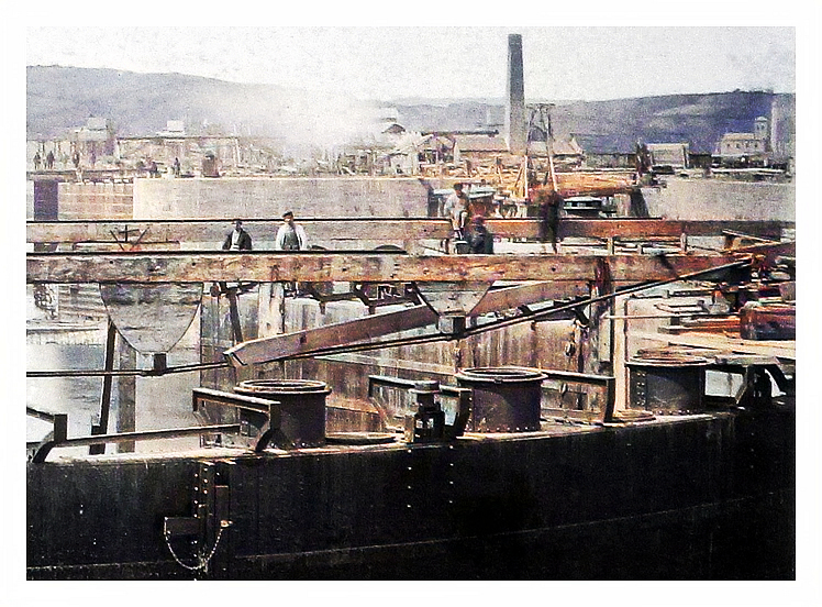 No 20 - General view of the woks taken from temporary bridge at sea entrance. 