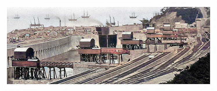 No 24 - View from high ground at upper end of dock looking towards the sea. 