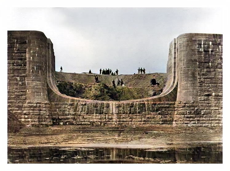 Penarth Dock - 1864 &ndash; The entrance to the graving dock from the floor of the dock