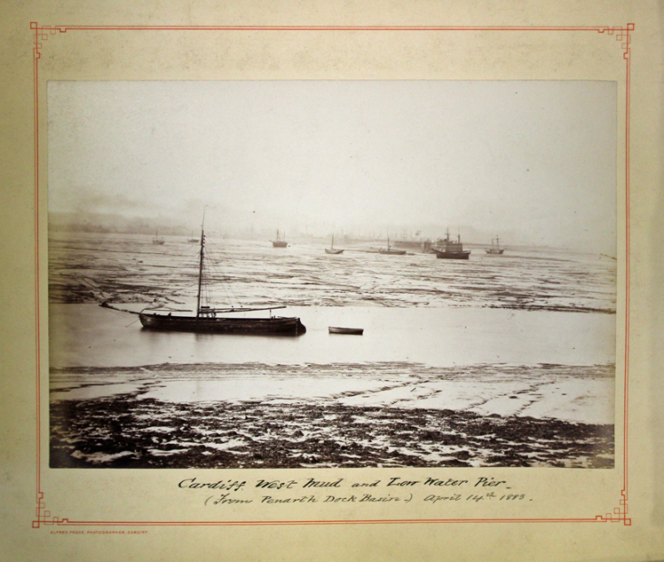 Cardiff West Mud and Low Water Pier. (from Penarth Dock Basin.) - April 14th. 1883. 