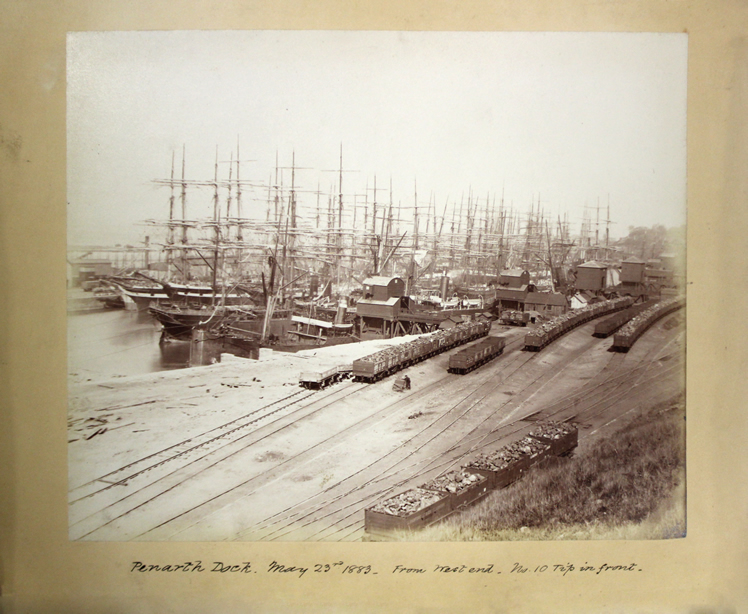 Penarth Dock. - May 23rd. 1883. - From West End. - No. 10 Tip in front. 