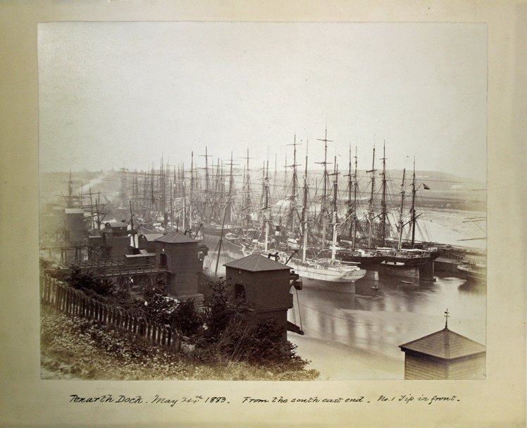 Penarth Dock. - May 24th. 1883. - From the south east end. - No.1 Tip in front. 