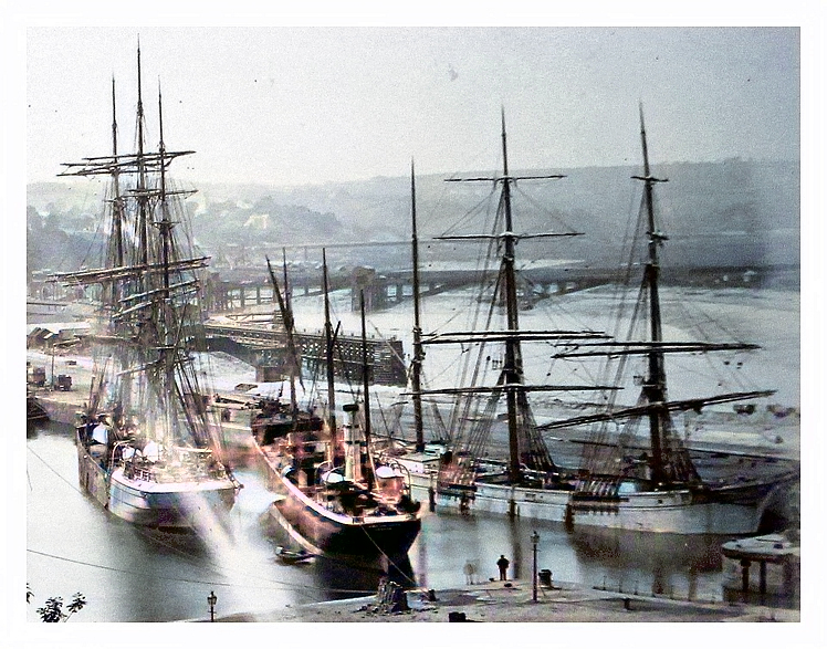 Penarth Dock. - June 9th. 1883. - The ss. " James Southern " moving from No. 2 Tier, North side, to No.4 Tip. 