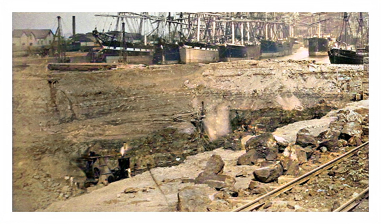 Penarth Dock. - (Looking east) - June 18th.1883. 