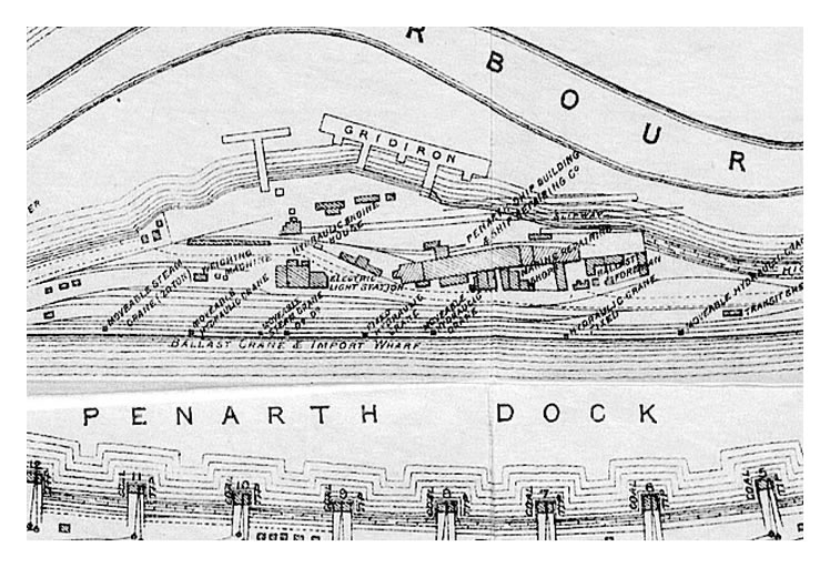 1895- map-Penarth-Slipway-and Gridiron