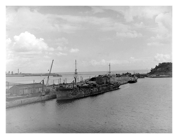1) Ship breaking adjacent to the yard of the Penarth Ship Building and Shiprepairing Company.