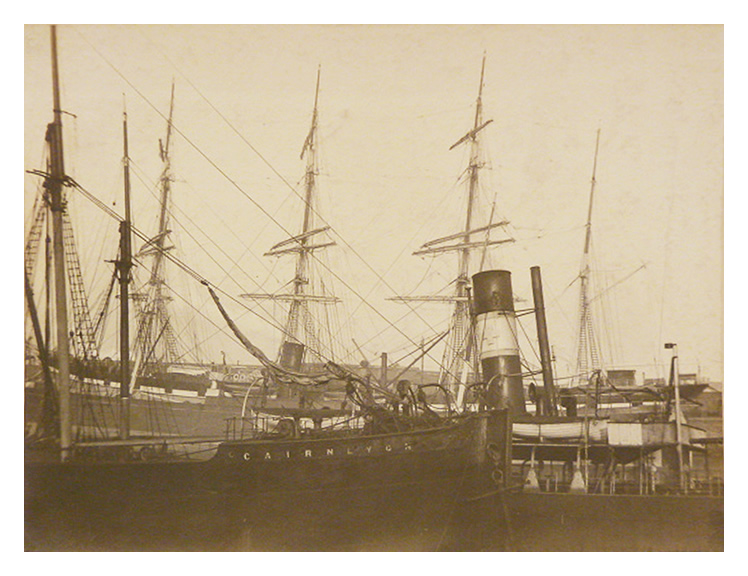 1896 - '6 Steamers Waiting for Tips' - Penarth Dock