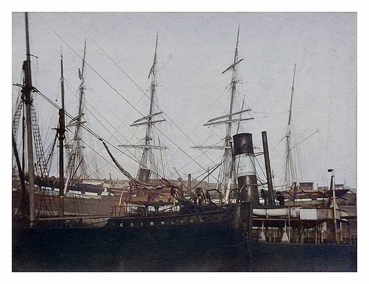 1896 - '6 Steamers Waiting for Tips' - Penarth Dock