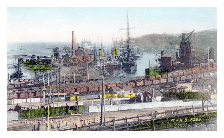 Penarth Dock and Dock Station in c.1905