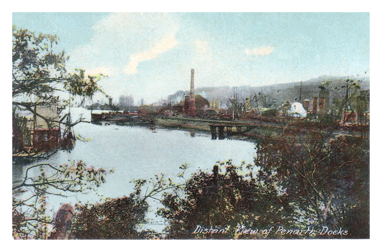 'Distant view of Penarth Docks' 