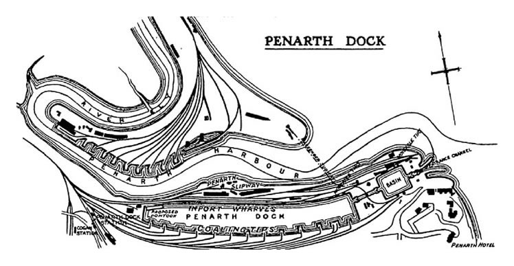 Penarth Dock map