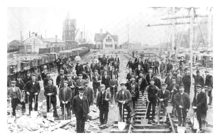 Penarth Dock workmen c.1900