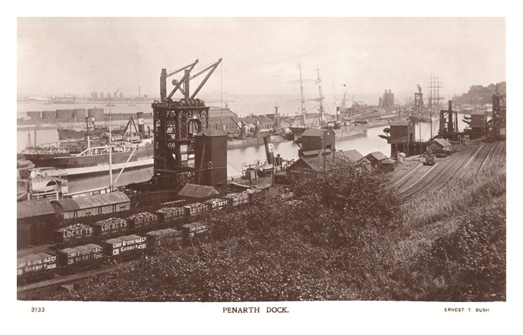 Penarth Dock - An Ernest T. Bush postcard from the Royal Photographic Company of London.