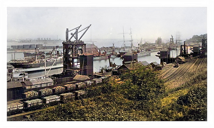 Penarth Dock - An Ernest T. Bush postcard from the Royal Photographic Company of London.