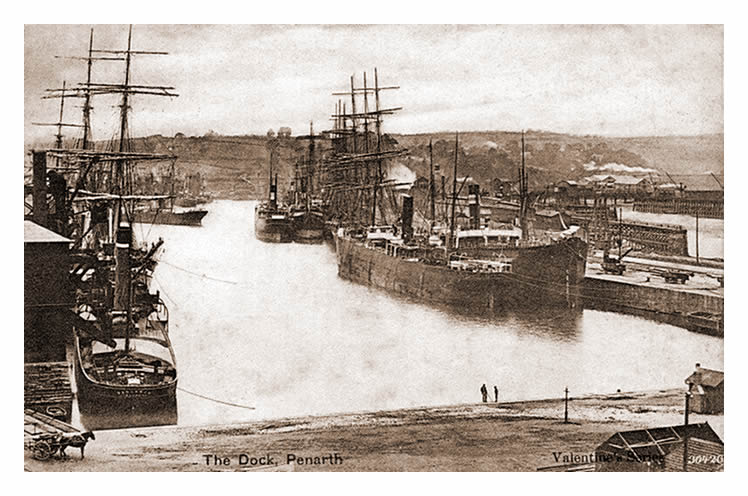 The Dock, Penarth - A Valentines Series postcard.