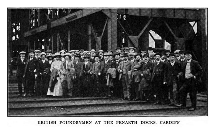 British Foundrymen at the Penarth Docks, Cardiff - 1912