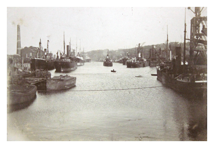 'Photographs of Penarth Dock, showing shipping vessels'