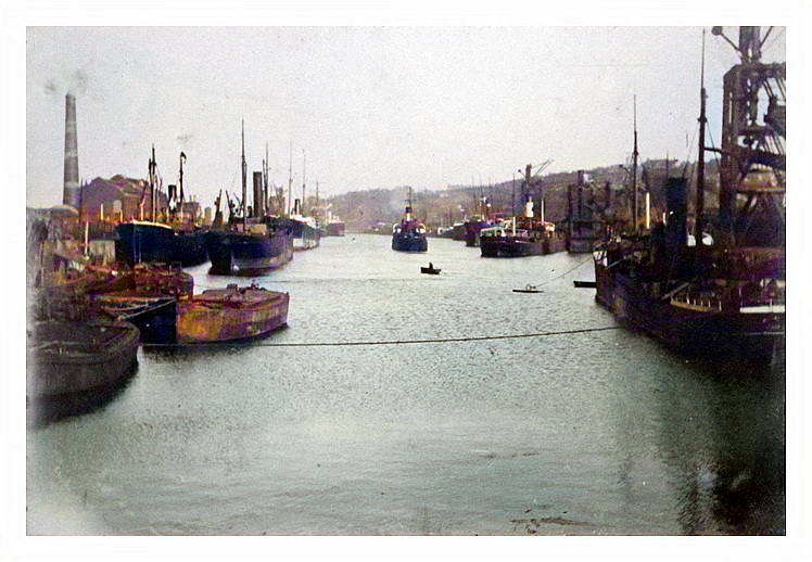 'Photographs of Penarth Dock, showing shipping vessels'