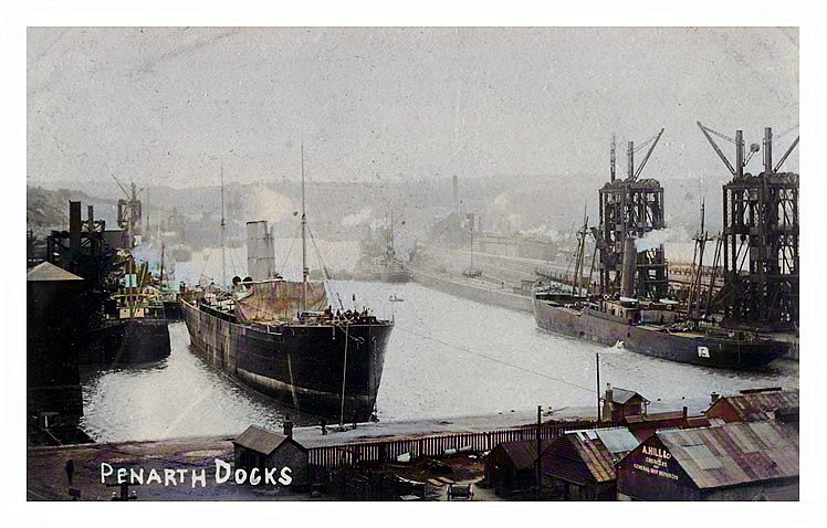 Penarth Docks c.1910 - From the People's Collection of the National Library of Wales