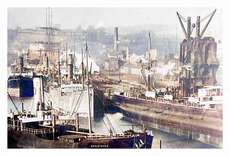 Penarth Dock - busy with ships