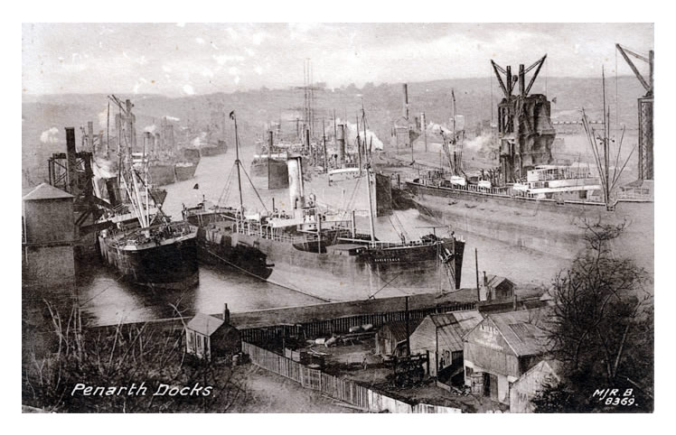 Penarth Dock at zenith of coal trade