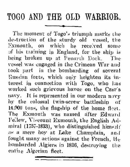 1905 : Togo and the Old Warrior.