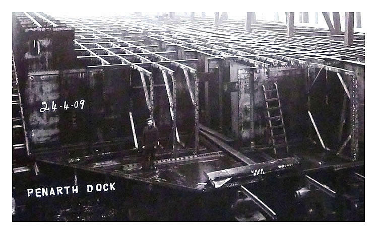 Detail of Penarth Dock pontoon under construction