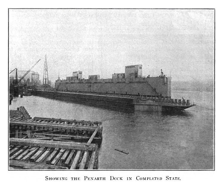 'Showing the Penarth Dock in Completed State' 