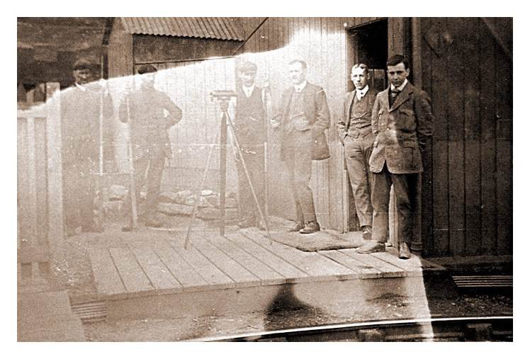 surveyors at Penarth Dock c.1910