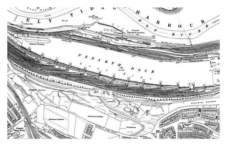 1915 - map oi Penarth Docks