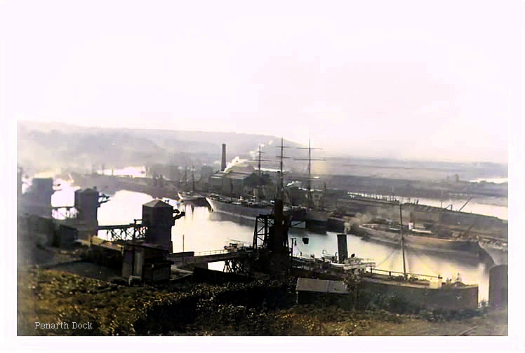 Penarth Dock - Another fine view of the dock from the allotments above.