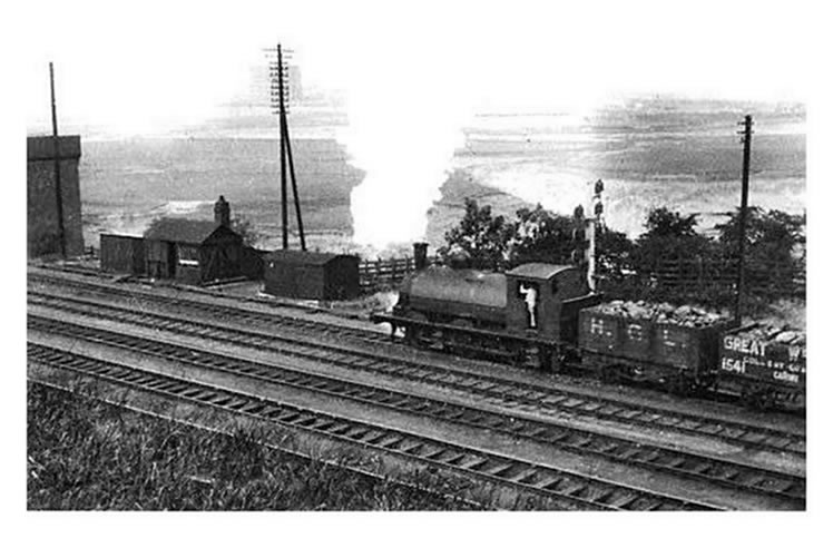The Llandough sidings west of the Penath Dock in July 1922.