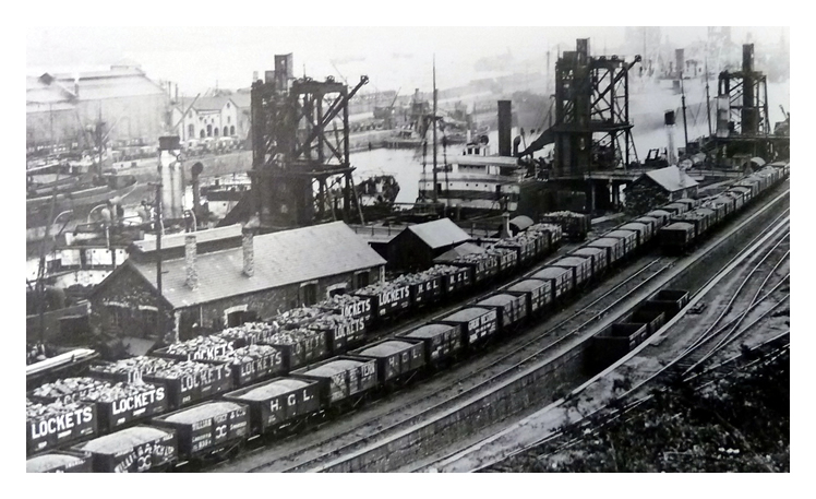 1923 - One of a series of panoramic views of Penarth Dock.
