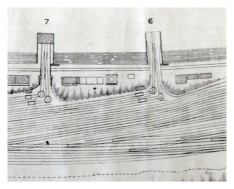 1923 track layout tips 6 & 7 Penarth Dock