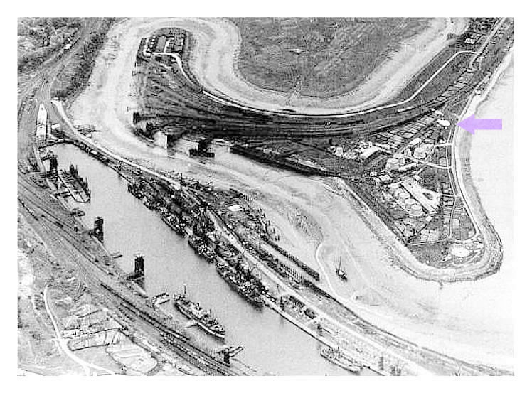 Penarth Dock from the air in the 1940's