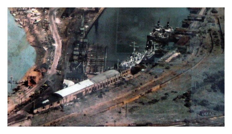 Penarth Docks - The pontoon and engineering works