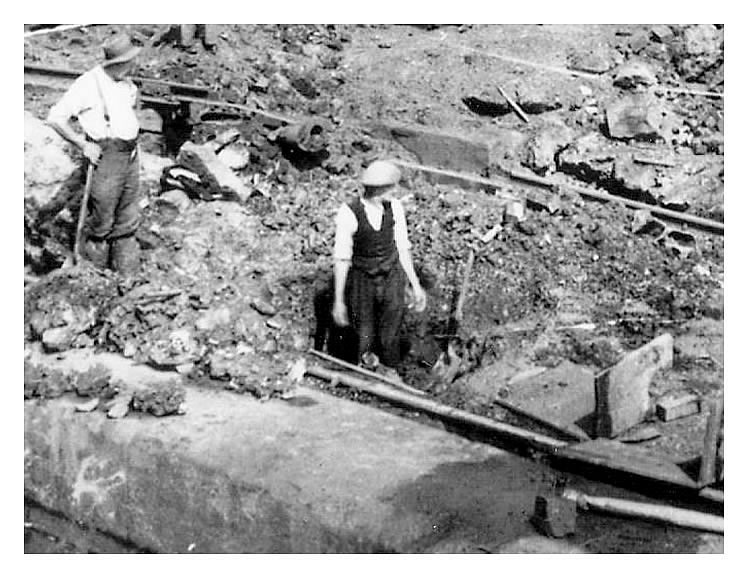 Penarth Dock - Landmine damage
