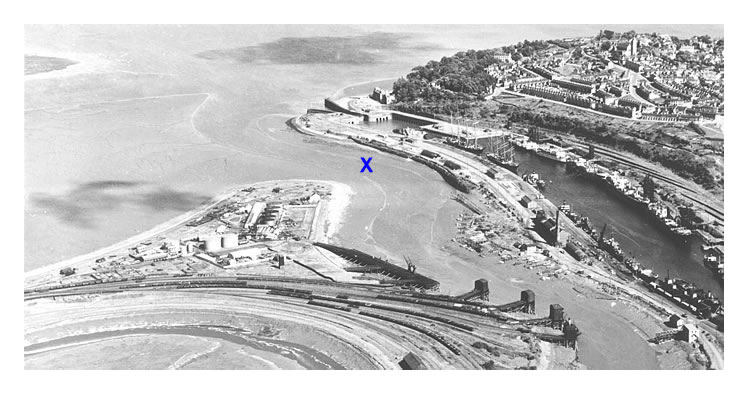 location of the s.s. Lunan wreck - River Ely
