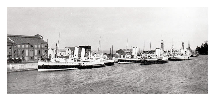 Penarth Dock with Campbell Steamers in 1959