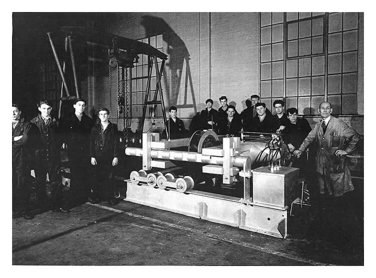 Penarth Dock Engineering apprentices.